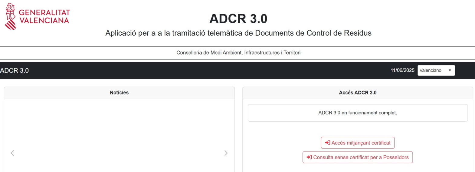 Cómo acceder y gestionar residuos en ADCR 3.0, plataforma ambiental de la Comunidad Valenciana
