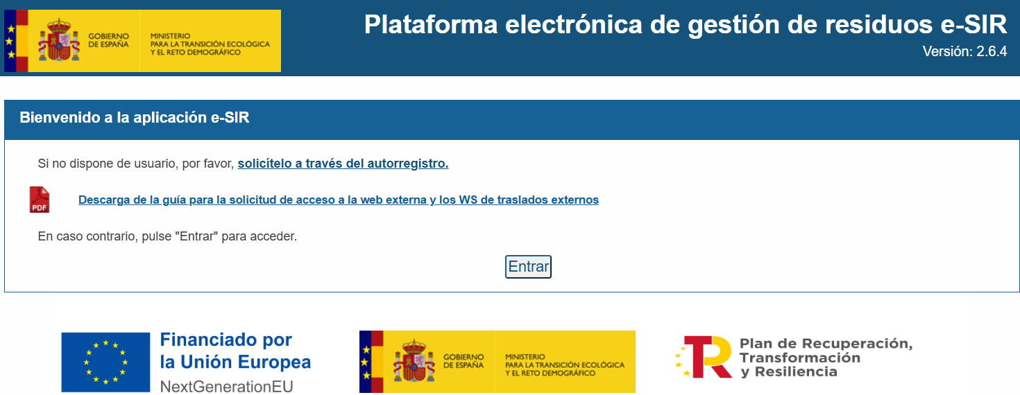 Cómo acceder y gestionar residuos en e-SIR, la plataforma nacional para el traslado de residuos