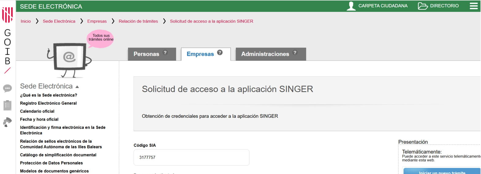 Cómo acceder y gestionar residuos en SINGER, la plataforma de Baleares
